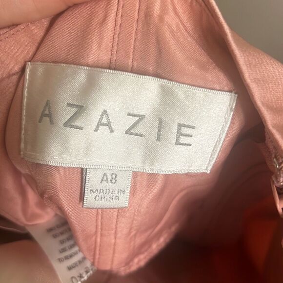 ✨AZAZIE MINA STRETCH SATIN LiGHT PINK DRESS✨ - Picture 8 of 10